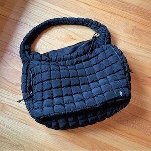Black Free People Quilted Carryall